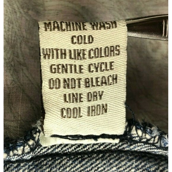 Vintage Havanna Distressed Sleeveless Denim Vest Jacket Style Hood Size S - Picture 10 of 10